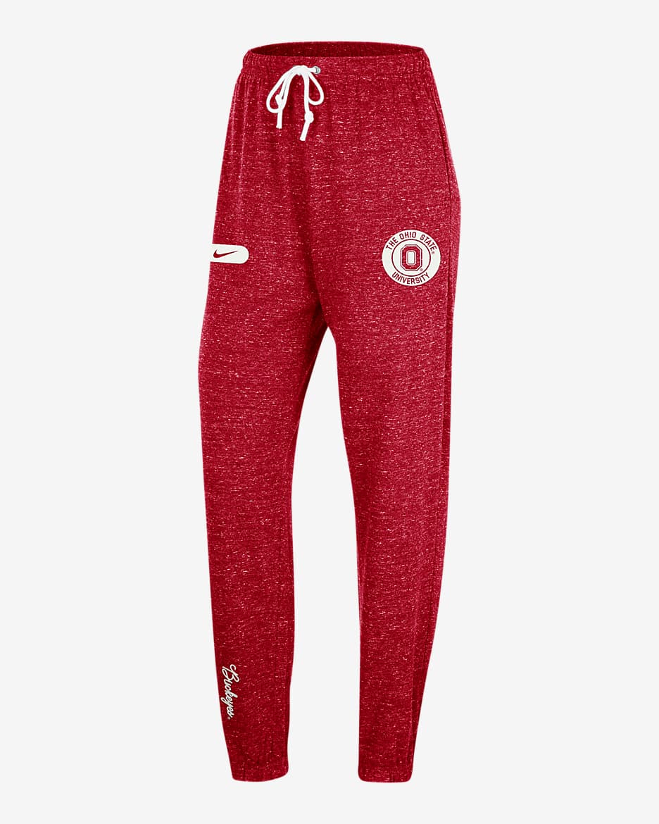 Nike red sweatpants womens best sale